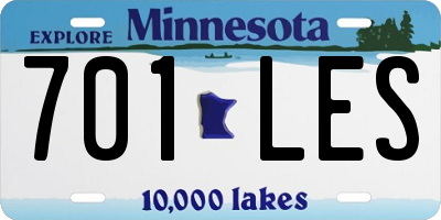 MN license plate 701LES