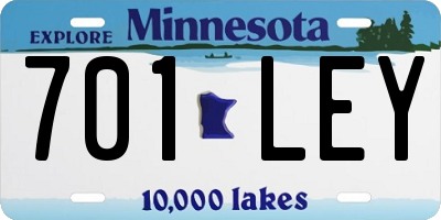 MN license plate 701LEY