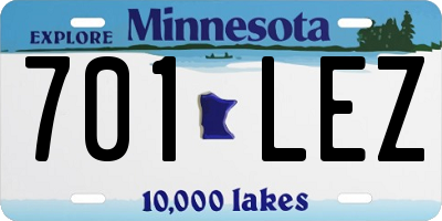 MN license plate 701LEZ