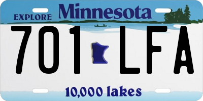 MN license plate 701LFA