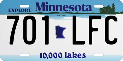 MN license plate 701LFC