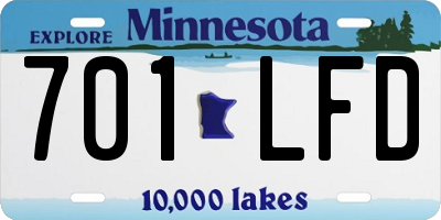 MN license plate 701LFD