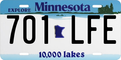 MN license plate 701LFE