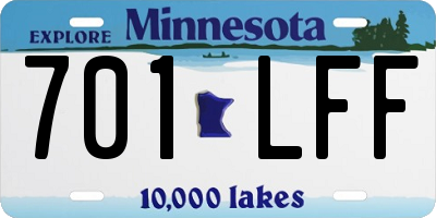 MN license plate 701LFF