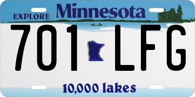 MN license plate 701LFG