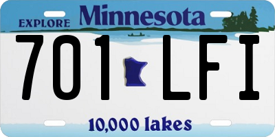 MN license plate 701LFI