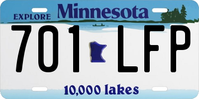 MN license plate 701LFP