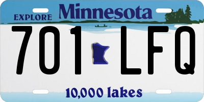 MN license plate 701LFQ