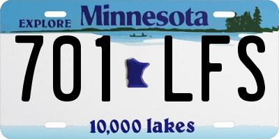 MN license plate 701LFS