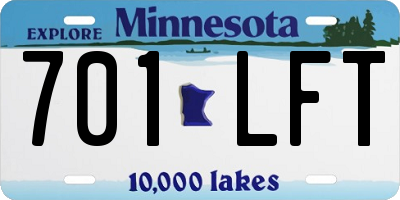 MN license plate 701LFT