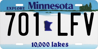 MN license plate 701LFV