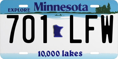 MN license plate 701LFW