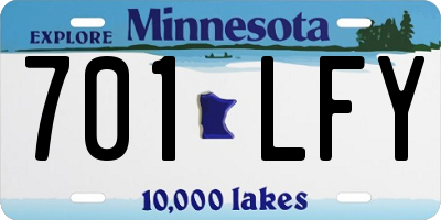 MN license plate 701LFY