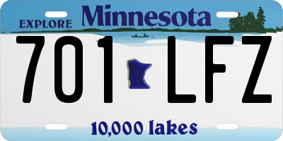 MN license plate 701LFZ
