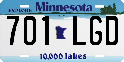 MN license plate 701LGD