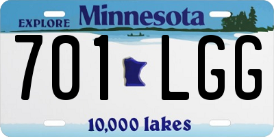 MN license plate 701LGG
