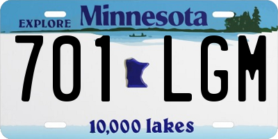 MN license plate 701LGM