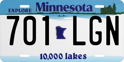 MN license plate 701LGN