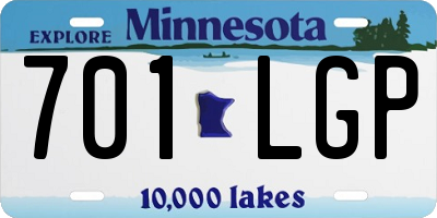MN license plate 701LGP