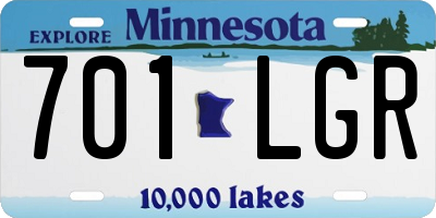 MN license plate 701LGR