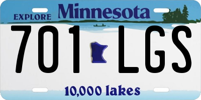 MN license plate 701LGS