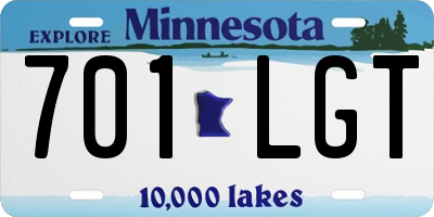 MN license plate 701LGT