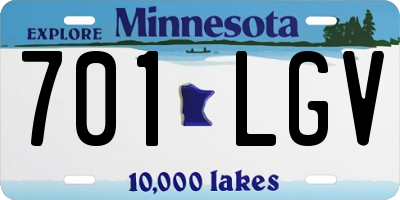 MN license plate 701LGV