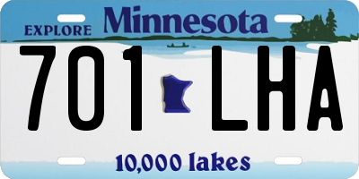 MN license plate 701LHA