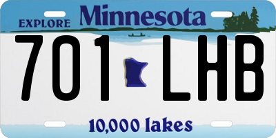 MN license plate 701LHB