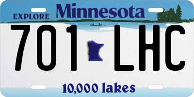 MN license plate 701LHC