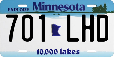 MN license plate 701LHD
