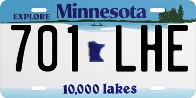 MN license plate 701LHE