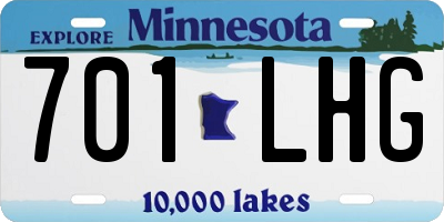 MN license plate 701LHG