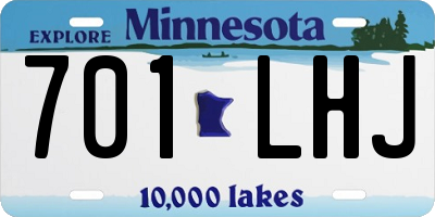 MN license plate 701LHJ