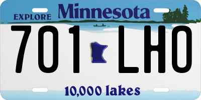 MN license plate 701LHO