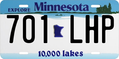MN license plate 701LHP