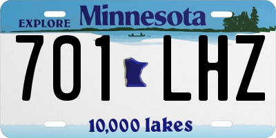 MN license plate 701LHZ
