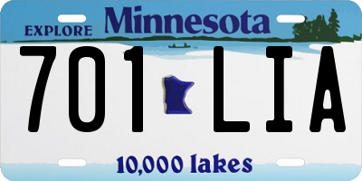 MN license plate 701LIA