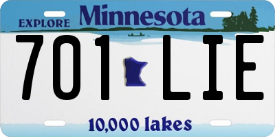 MN license plate 701LIE