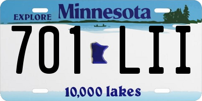 MN license plate 701LII