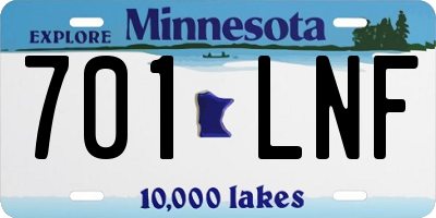MN license plate 701LNF