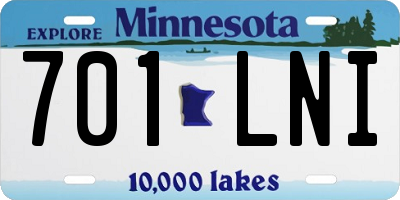 MN license plate 701LNI