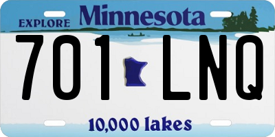 MN license plate 701LNQ
