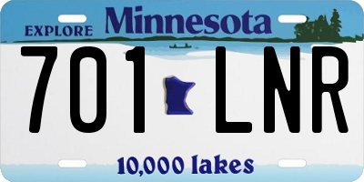 MN license plate 701LNR