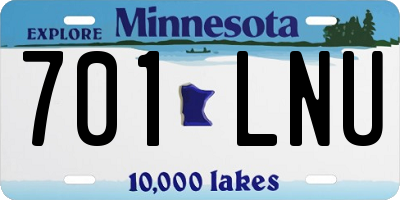 MN license plate 701LNU