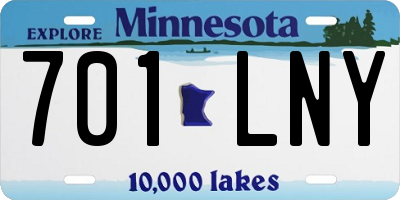 MN license plate 701LNY