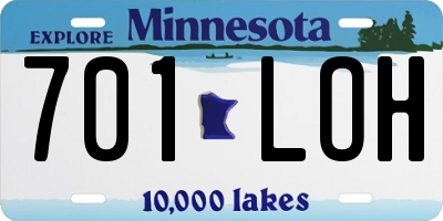 MN license plate 701LOH