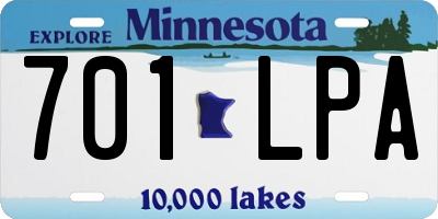 MN license plate 701LPA