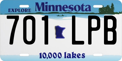 MN license plate 701LPB