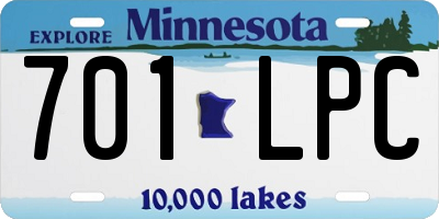 MN license plate 701LPC